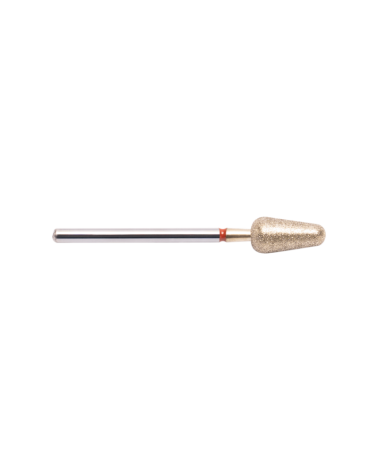 Pear-shaped red nail drill bit